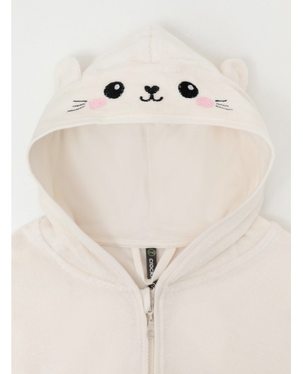 К 5801/белая лилия(котенок) халат