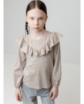 КР 302177/бежевый,гусиная лапка к625 блузка