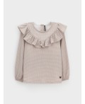 КР 302177/бежевый,гусиная лапка к625 блузка