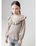 КР 302177/бежевый,гусиная лапка к625 блузка