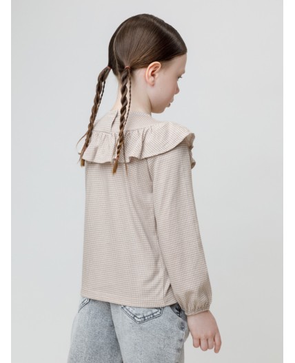 КР 302177/бежевый,гусиная лапка к625 блузка