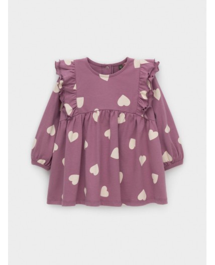 КР 5944/темная орхидея,сердечки к589 платье