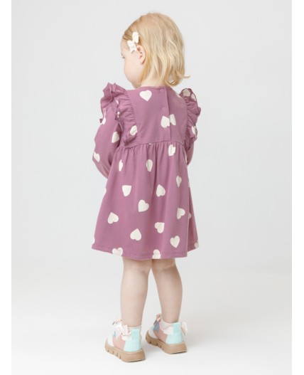 КР 5944/темная орхидея,сердечки к589 платье