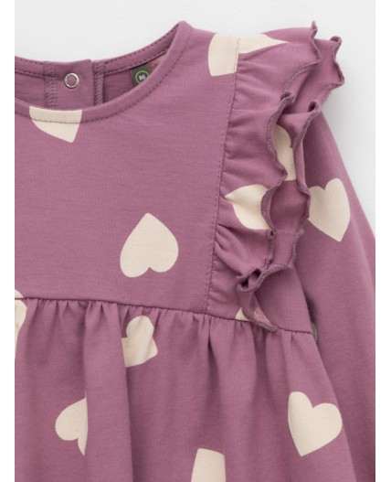 КР 5944/темная орхидея,сердечки к589 платье