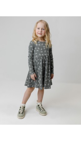 КР 5942/пряный базилик,нежные цветочки к585 платье