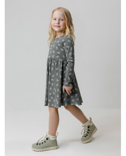 КР 5942/пряный базилик,нежные цветочки к585 платье