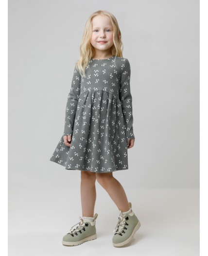 КР 5942/пряный базилик,нежные цветочки к585 платье