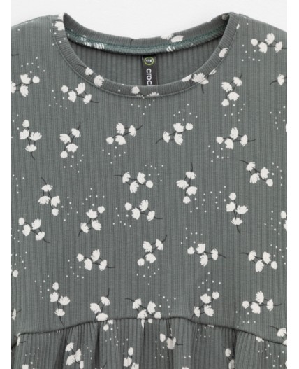 КР 5942/пряный базилик,нежные цветочки к585 платье