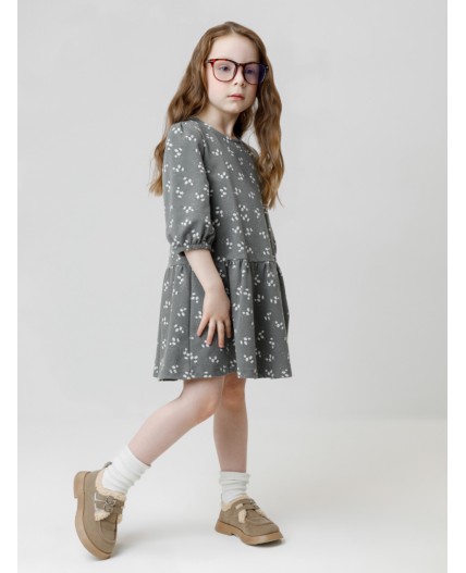 КР 5899/пряный базилик,нежные цветочки к585 платье