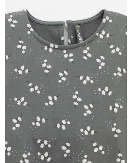 КР 5899/пряный базилик,нежные цветочки к585 платье