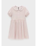 КР 5932/розовый лед,маленькая клетка к601 платье