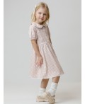 КР 5932/розовый лед,маленькая клетка к601 платье