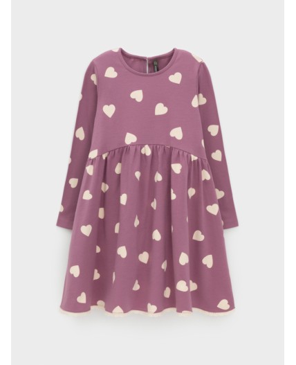 КР 5836/темная орхидея,сердечки к591 платье