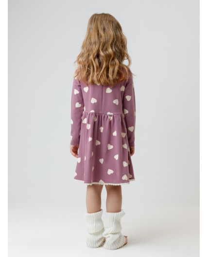 КР 5836/темная орхидея,сердечки к591 платье