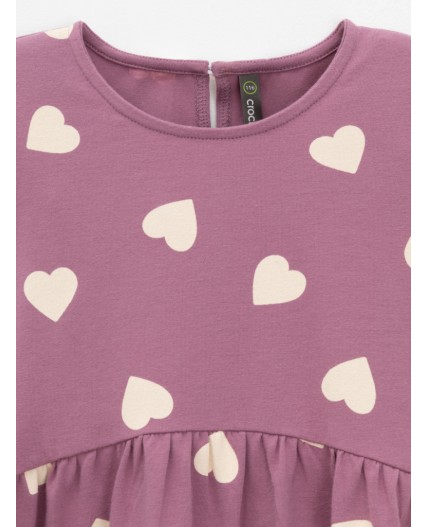 КР 5836/темная орхидея,сердечки к591 платье