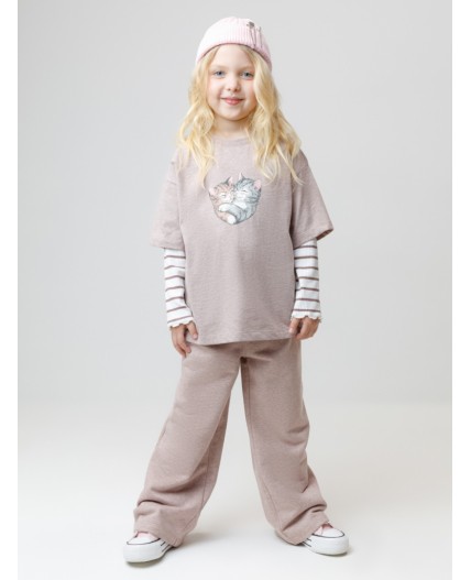 КР 400842/кофейный меланж к575 брюки