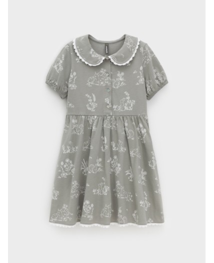 КР 5932/лесной туман,обитатели леса к581 платье