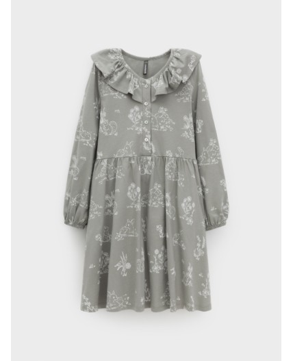 КР 5897/лесной туман,обитатели леса к581 платье