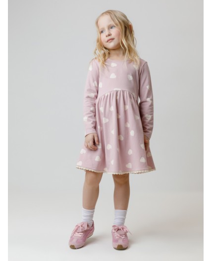 КР 5836/розовый лед,сердечки к599 платье