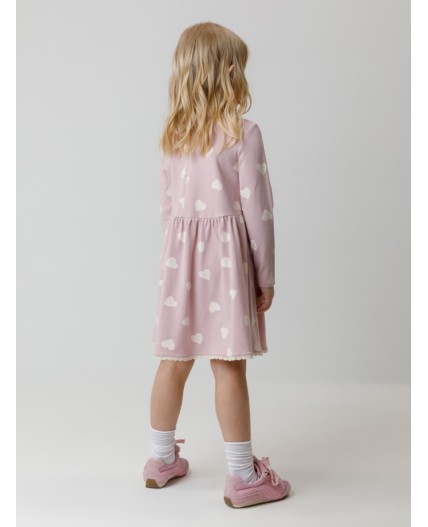 КР 5836/розовый лед,сердечки к599 платье