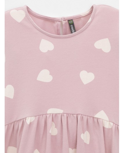 КР 5836/розовый лед,сердечки к599 платье