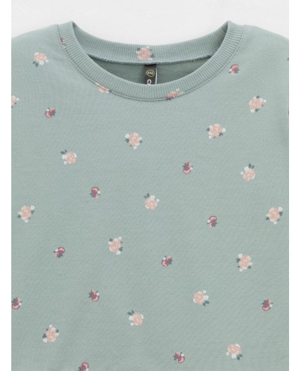 КР 5922-1/голубой прибой,мини розочки платье