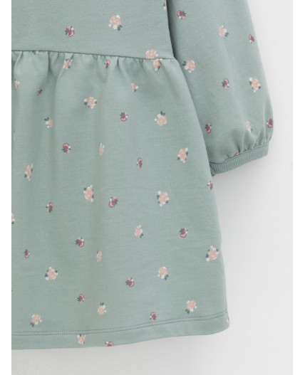 КР 5922-1/голубой прибой,мини розочки платье