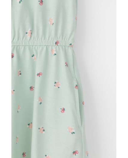 КР 5792-1/дымчатый нефрит,мини розочки платье