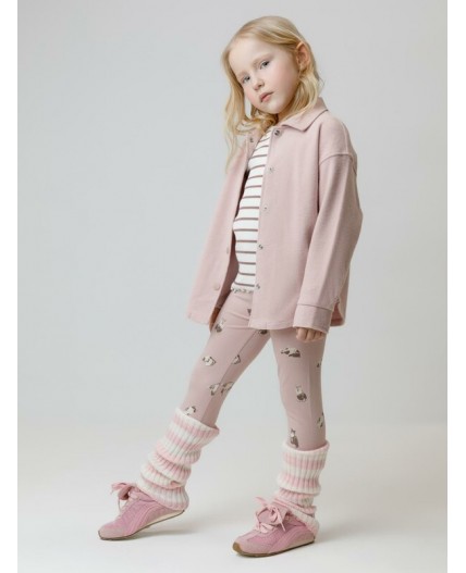 КР 4074/розовый лед,кошечки к577 брюки (лосины)