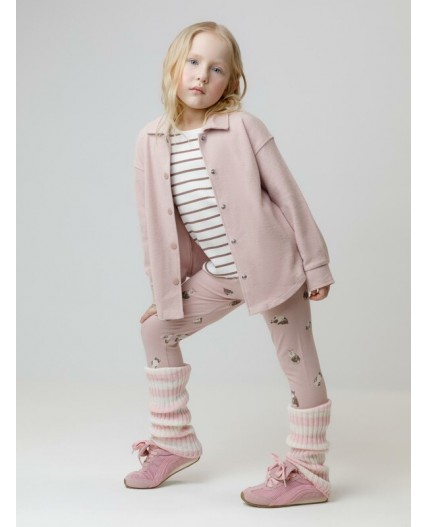 КР 4074/розовый лед,кошечки к577 брюки (лосины)