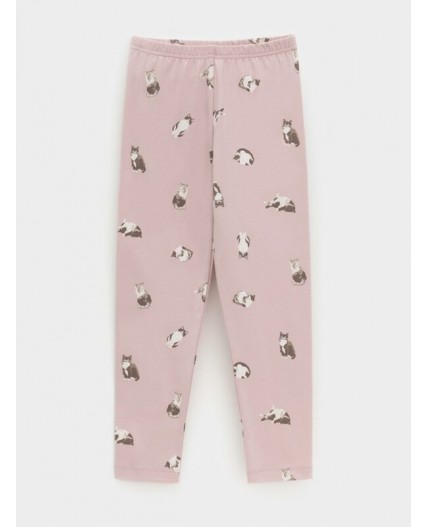 КР 4074/розовый лед,кошечки к577 брюки (лосины)
