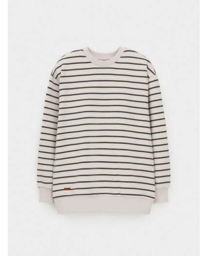 КР 302873/молочный,тем.серый,полоска к623 джемпер (свитшот)