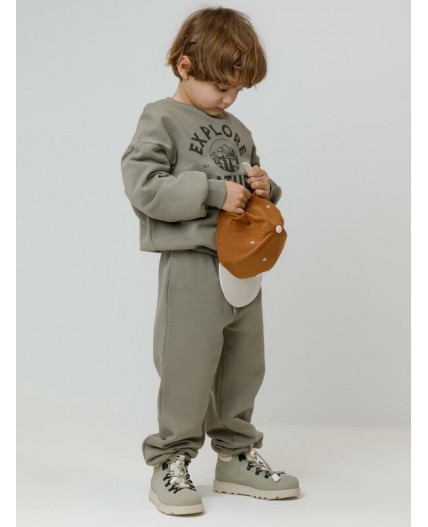 КР 302782/темно-оливковый к652 джемпер (свитшот)