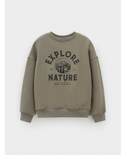 КР 302782/темно-оливковый к652 джемпер (свитшот)