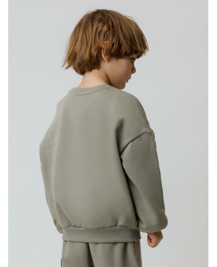 КР 302782/темно-оливковый к652 джемпер (свитшот)