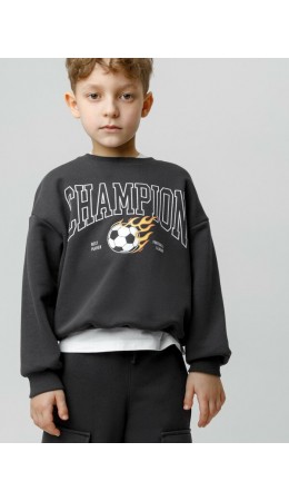 КР 302843/антрацитовый 3902 к594 джемпер (свитшот)