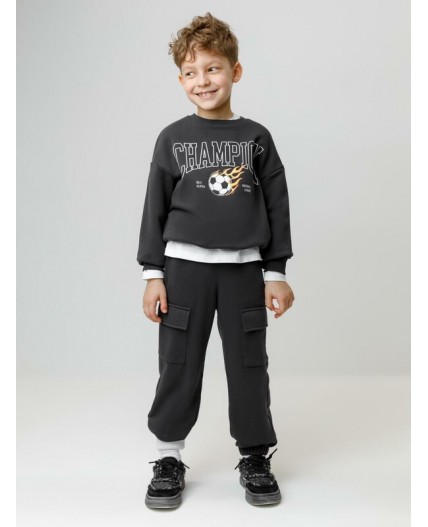 КР 302843/антрацитовый 3902 к594 джемпер (свитшот)