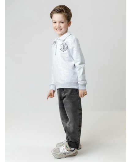 КР 302798/св.серый меланж к632 джемпер (свитшот)