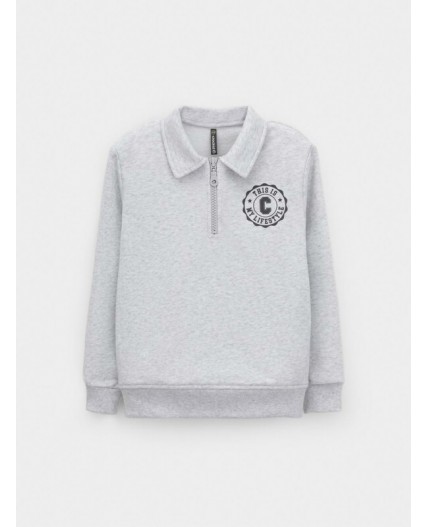 КР 302798/св.серый меланж к632 джемпер (свитшот)