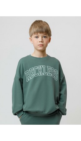 КР 302843/темно-зеленый 5611 к608 джемпер (свитшот)