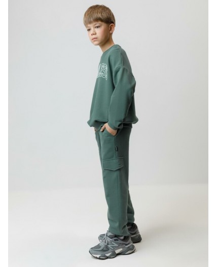 КР 302843/темно-зеленый 5611 к608 джемпер (свитшот)