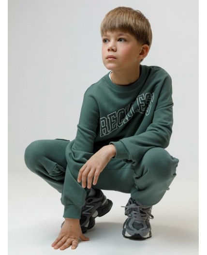 КР 302843/темно-зеленый 5611 к608 джемпер (свитшот)