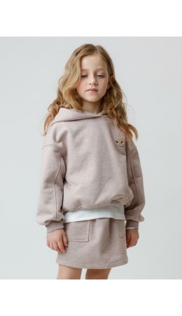 КР 302811/кофейный меланж к575 джемпер (худи)
