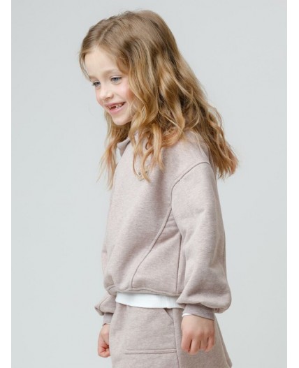 КР 302811/кофейный меланж к575 джемпер (худи)