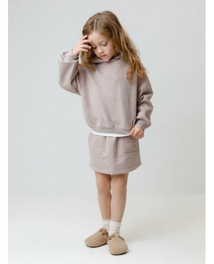 КР 302811/кофейный меланж к575 джемпер (худи)