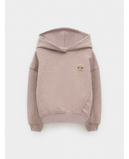 КР 302811/кофейный меланж к575 джемпер (худи)