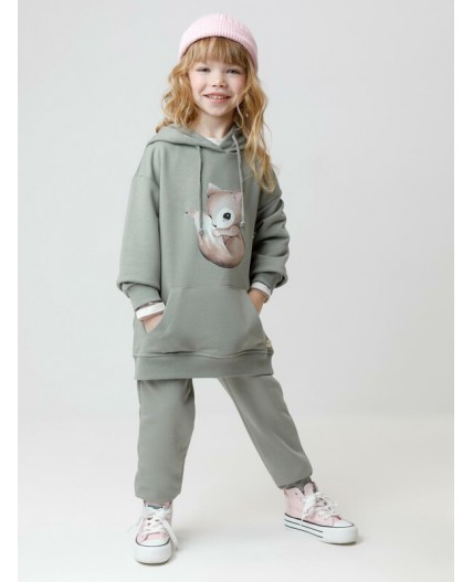 КР 302165/хаки 6206 к663 джемпер (худи)