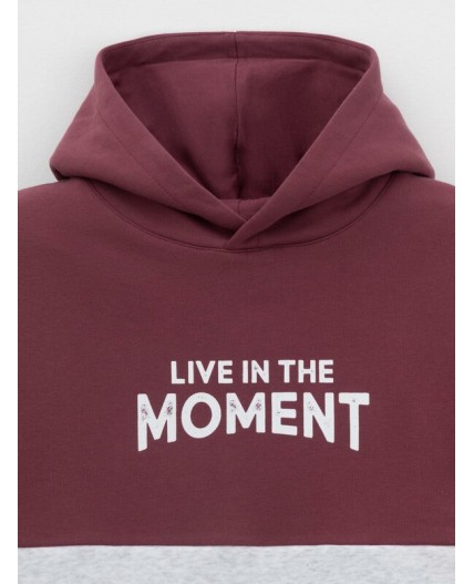 КР 302214/коричневый,св.серый меланж к634 джемпер (худи)