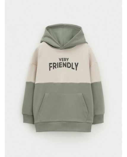 КР 302916/бежевый,хаки к642 джемпер (худи)