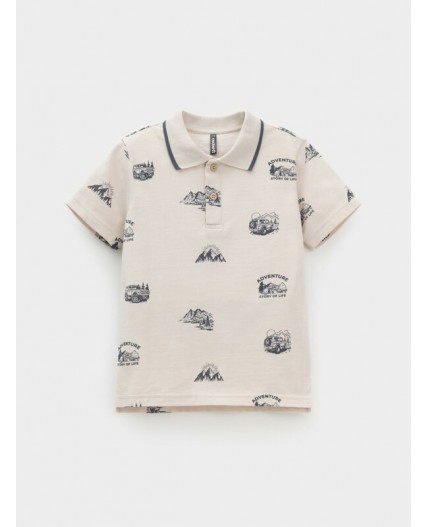 КР 302416/бежевый,лесной поход к658 джемпер-поло